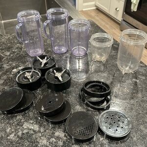 Magic Bullet cups, lids and blades
